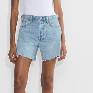Aritzia Denim forum color 7 yrs blue The Ex-boyfriend Hi Mid-thigh Denim Short